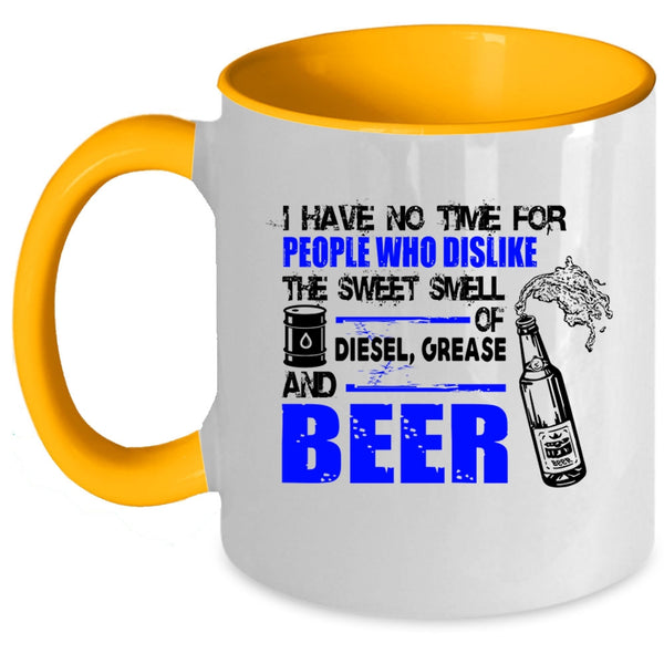 Funny Beer Drinker Coffee Mug, The Sweet Smell Of Beer Accent Mug