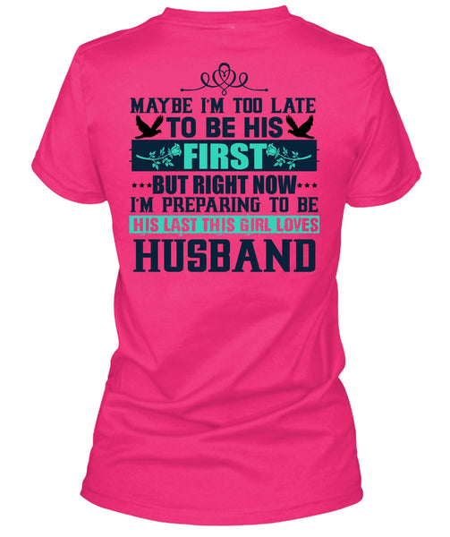 This Girl Loves Husband T Shirt, Being A Husband T Shirt, Cool Shirt (Ladies LS Heather V-Neck)
