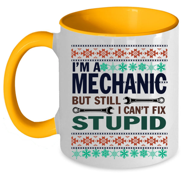 Cute Christmas Coffee Mug, I'm A Mechanic  Accent Mug