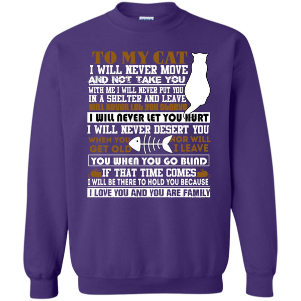 I Love You And You Are My Family T Shirt, Coolest Cat Lover Sweatshirt