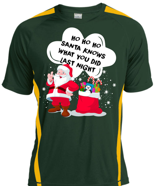 Santa Knows What You Did Last Night T Shirt, I Love Christmas T Shirt, Cool Shirt