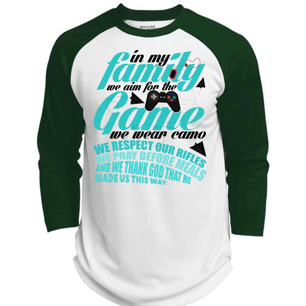 We Aim For The Game T Shirt, I Love Gaming T Shirt, Awesome T-Shirts  (Polyester Game Baseball Jersey)