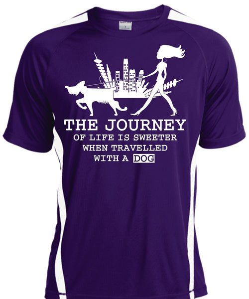 The Journey Of Life Is Sweeter T Shirt, Travelled With A Dog T Shirt, Cool Shirt