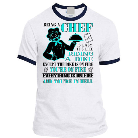 A black t-shirt with the shopify logo