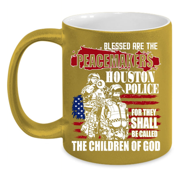 Cool Police Officer Coffee Mug, Peacemakers Houston Police Coffee Cup