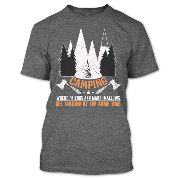 Camping T Shirt, Where Friends And Marshmalows T Shirt