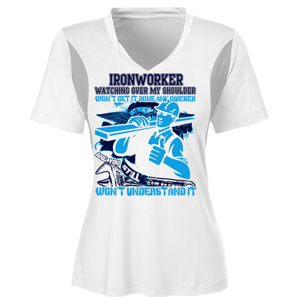 Ironworker Watching Over My Shoulder T Shirt, I Love Ironworker T Shirt, Awesome T-Shirts