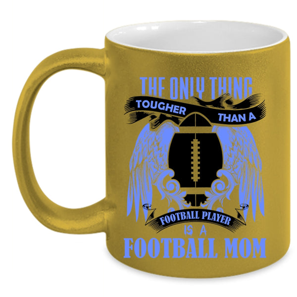 Football Mom Coffee Mug, Football Player Accent Mug