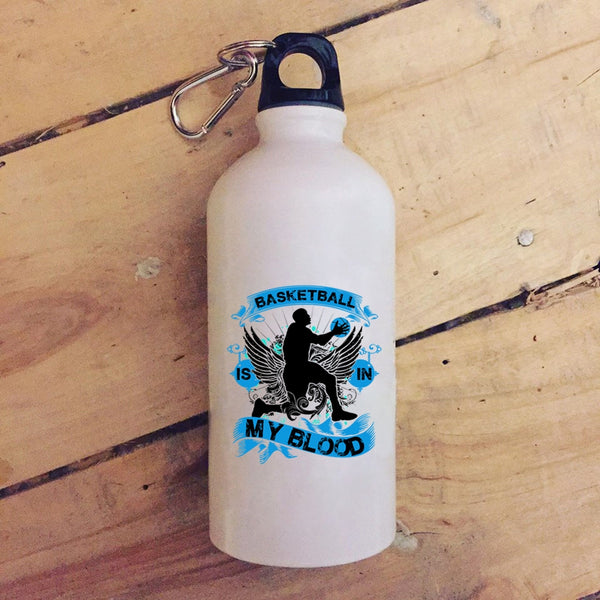 Basketball Is In My Blood 20 oz Stainless Steel Bottle,Cute Gift For Basketball Player Outdoor Sports Water Bottle