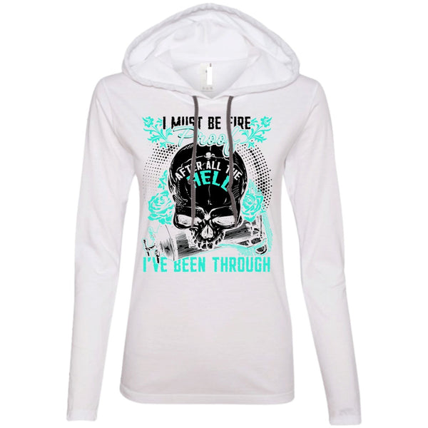 A black t-shirt with the shopify logo