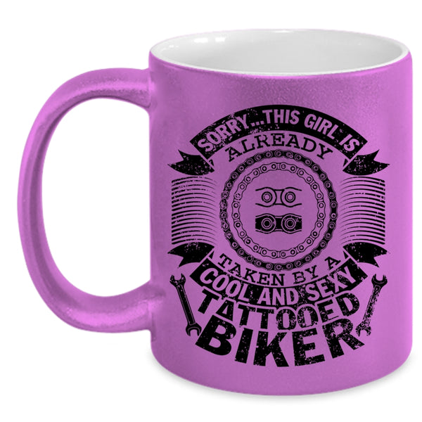 Marry Coffee Mug, This Girl Already Taken By A Cool Tattooed Biker Accent Mug
