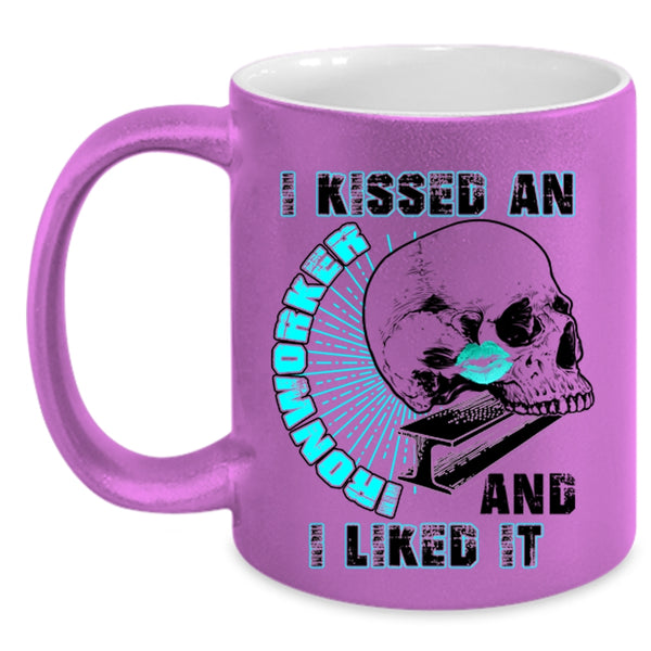 I Love Ironworker Coffee Mug, I Kissed An Ironworker And I Like It Accent Mug