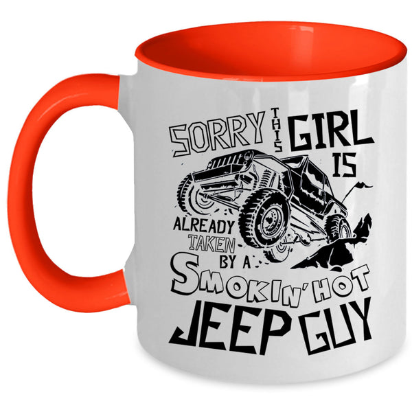 Married Coffee Mug, This Girl Is Already Taken By A Jeep Guy Accent Mug