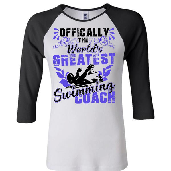 Offically The World's Greatest Swimming Coach T Shirt, I Love Swimming T Shirt, Awesome T-Shirts