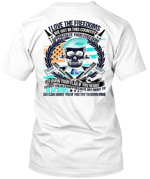 A black t-shirt with the shopify logo