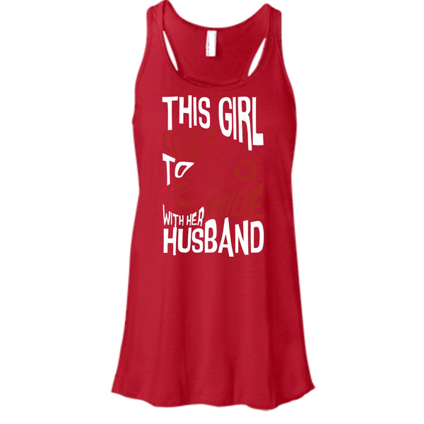 This Girl Loves To Ride With Her Husaband T Shirt, Rider T Shirt, Cool T Shirt