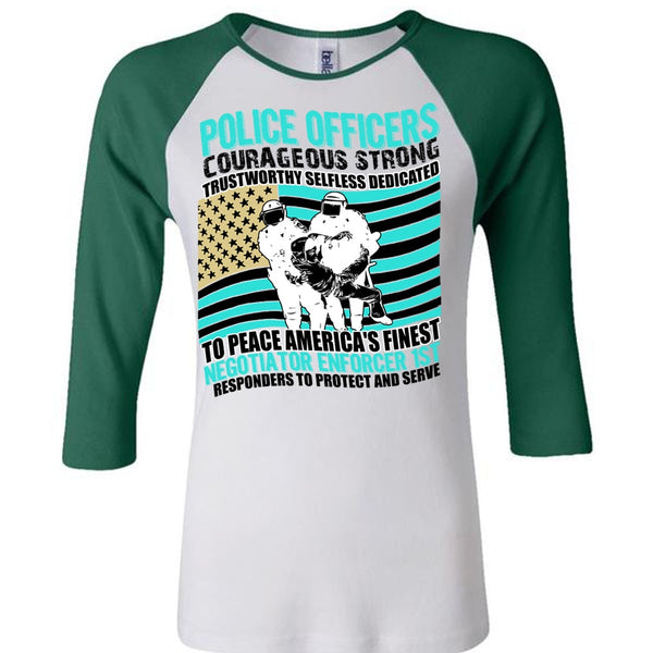 Police Officers Courageous Strong T Shirt, I Love Police T Shirt, Awesome T-Shirts