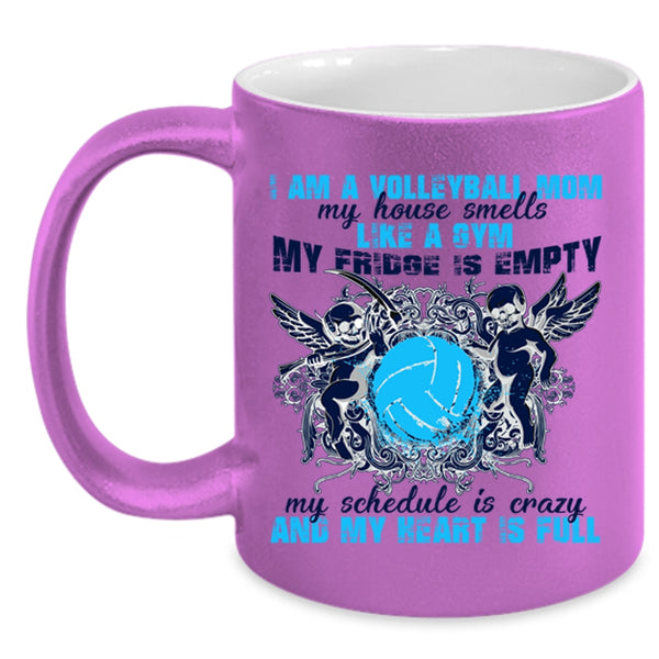 Cool Gift For Mom Coffee Mug, I Am A Volleyball Mom Accent Mug