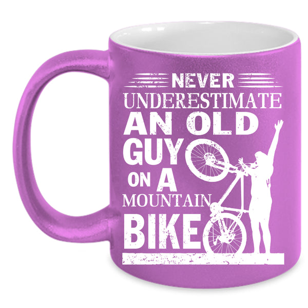 An Old Guy On A Mountain Bike Coffee Mug, Bike Grandpas Coffee Cup