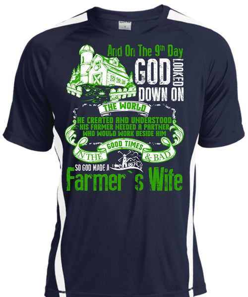 God Made A Farmer's Wife T Shirt, Being A Farmer T Shirt, Cool Shirt