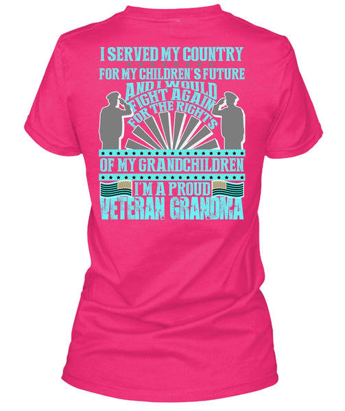 I'm A Proud Veteran Grandma T Shirt, I Love Veteran T Shirt