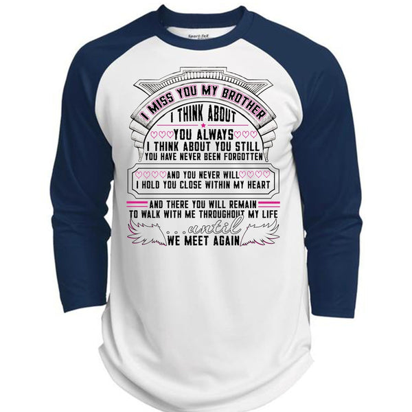 I Miss You My Brother T Shirt, I Love Brother T Shirt, Awesome T-Shirts  (Polyester Game Baseball Jersey)