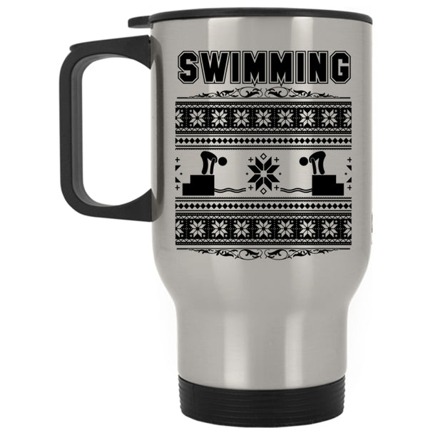 Noel Christmas Travel Mug, Swimming Mug