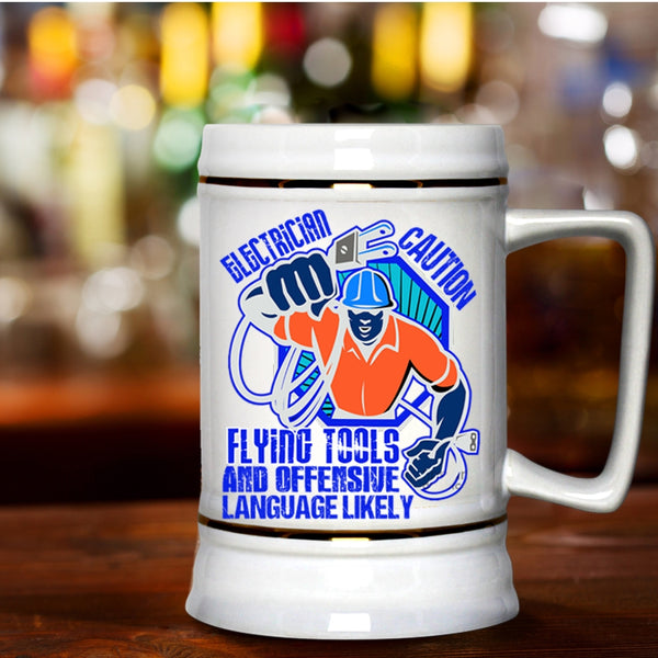 Best Gift For Electricians Beer Stein 22oz, Electrician Beer Mug