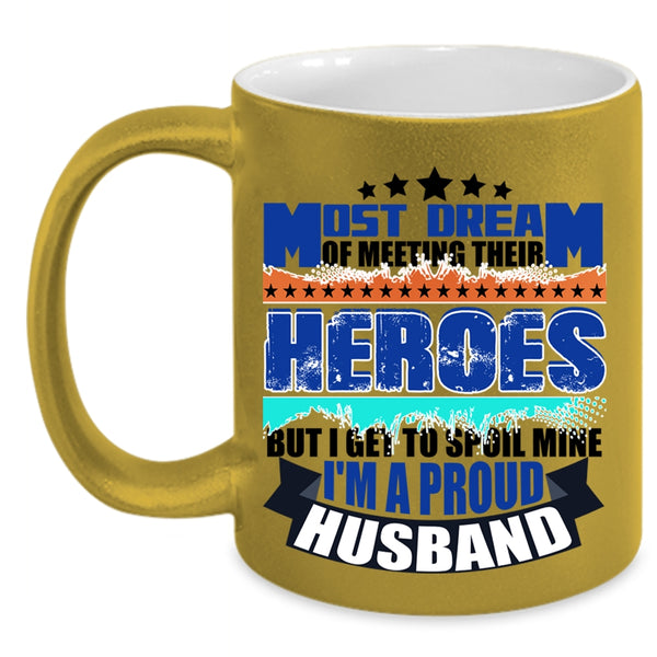 Cool Husband Coffee Mug, I'm A Proud Husband Accent Mug