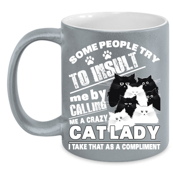 Crazy Cat Lady Coffee Mug, Cute Cat Lovers Coffee Cup