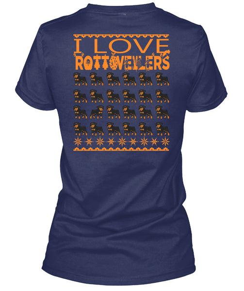 I Love Rottweilers T Shirt, This Girl Loves Christmas T Shirt
