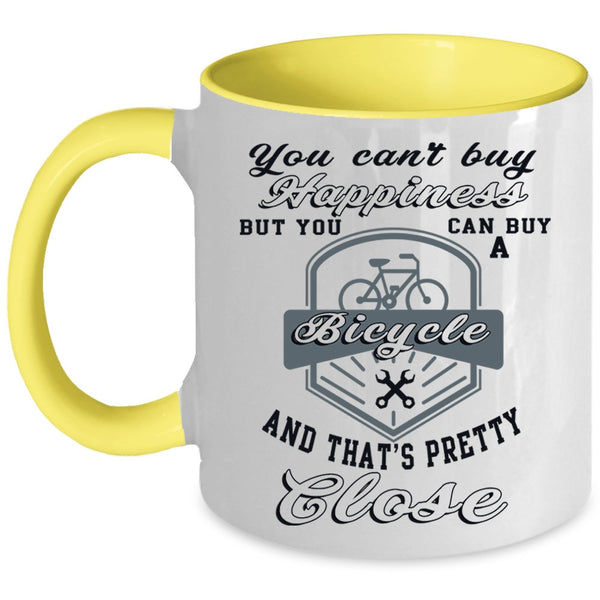 It Make Me Happy Coffee Mug, You Can Buy A Bicycle Accent Mug
