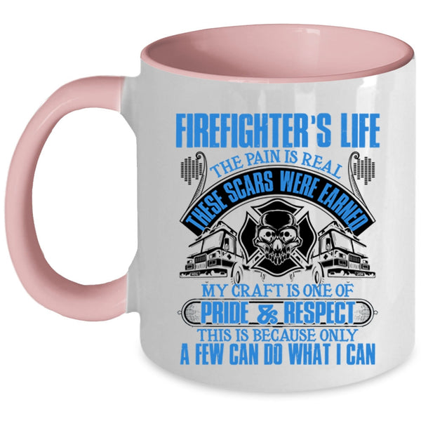Awesome Gift For Firefighter Coffee Mug, Firefighter's Life Accent Mug