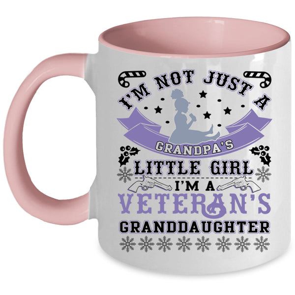 Cute Veteran Coffee Mug, I'm A Veteran's Granddaughter Accent Mug