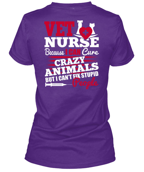 Vet Nurse T Shirt, Crazy Animals T Shirt