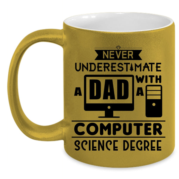 Cool Daddy Coffee Mug, A Dad With A Computer Science Degree Accent Mug
