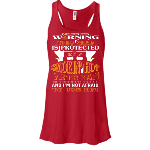 Warning This Girl Is Protected By A Smokin' Hot Veteran Shirt, Cool Husband Shirt