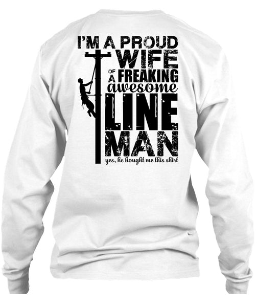 I'm A Proud Wife T Shirt, I Love Lineman T Shirt