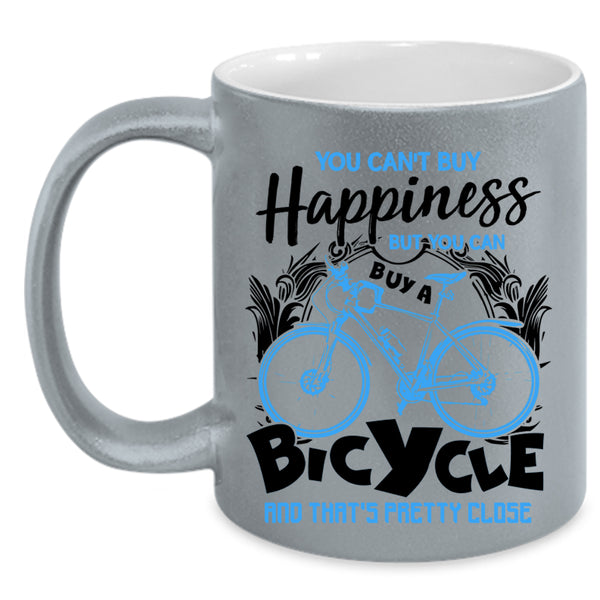 Bicycle Make Me Happy Coffee Mug, You Can Buy A Bicycle Accent Mug