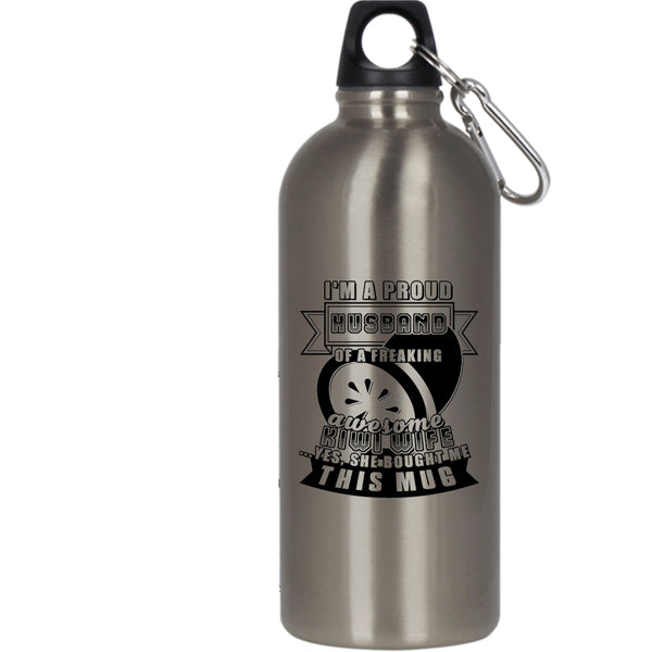 I'm A Proud Husband Of A Kiwi Wife 20 oz Stainless Steel Bottle,Cute Married Outdoor Sports Water Bottle
