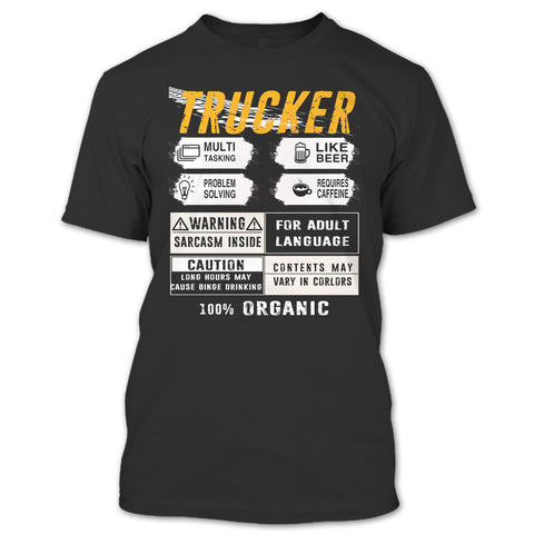 A black t-shirt with the shopify logo