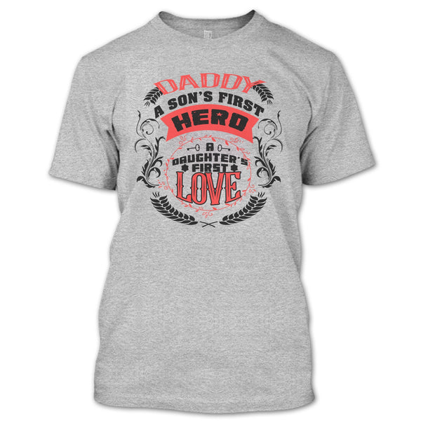 A black t-shirt with the shopify logo