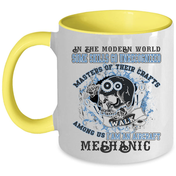 Cool Aircraft Mechanics Coffee Mug, I Am An Aircraft Mechanic Accent Mug