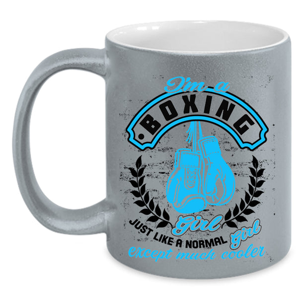Cool Gift For Boxing Girl Coffee Mug, I'm A Boxing Girl Accent Mug