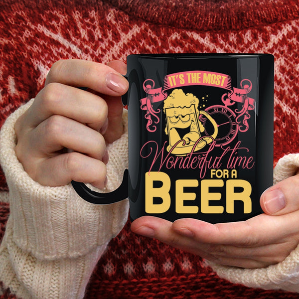 It's The Most Wonderful Time For A Beer Coffee Mug, Cool Beer Drinker Coffee Cup