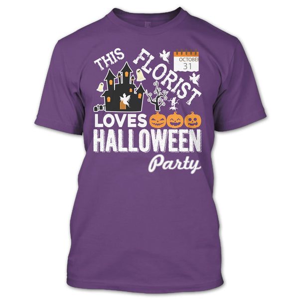 Halloween T Shirt, This Florist Love Halloween Party T Shirt