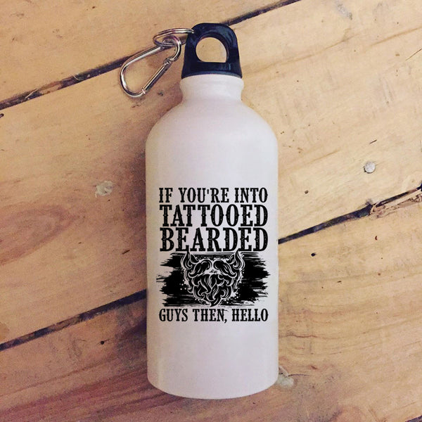 If You're Into Tattooed Bearded Guys 20 oz Stainless Steel Bottle,Cool Bearded Guys Outdoor Sports Water Bottle