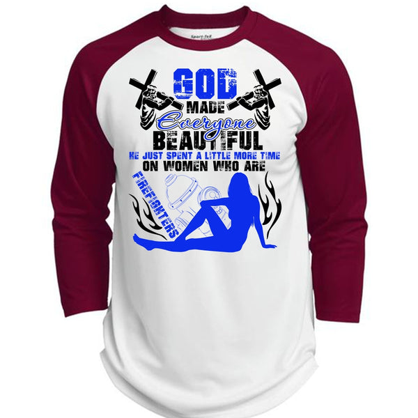 Women Who Are Firefighters T Shirt, I Love Firefighter T Shirt, Awesome T-Shirts  (Polyester Game Baseball Jersey)