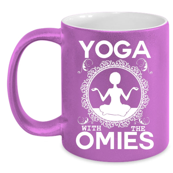 Yoga With The Omies Coffee Mug, Gift For Yoga Teacher Coffee Cup