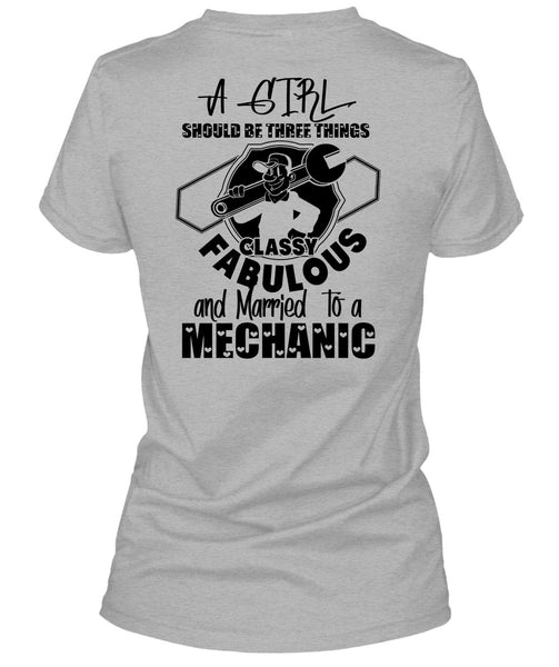 Married To A Mechanic T Shirt, I Love Mechanic T Shirt